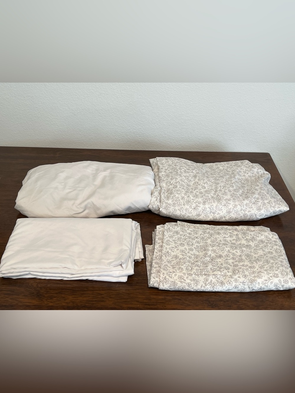 Twin/Twin XL Microfiber Sheet Sets (2) - White and Floral- Room Essentials